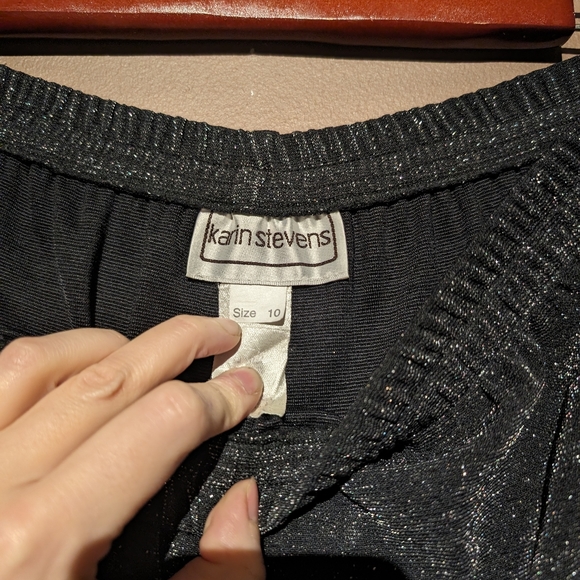 VINTAGE Karin Stevens Sparkly Culottes cropped pant - Picture 7 of 8